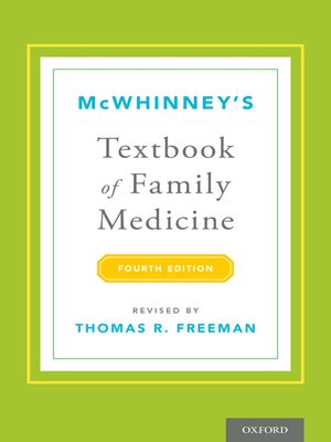 cover image of McWhinney's Textbook of Family Medicine